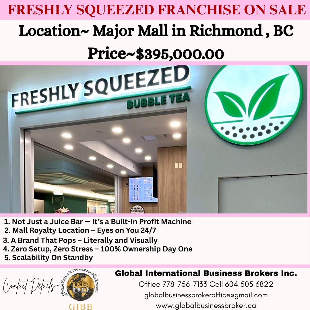 Profitable Freshly Squeezed Franchise on Sale